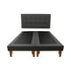 thumbnail image 1 of Cama King Lino Gris Oscuro, 1 of 3