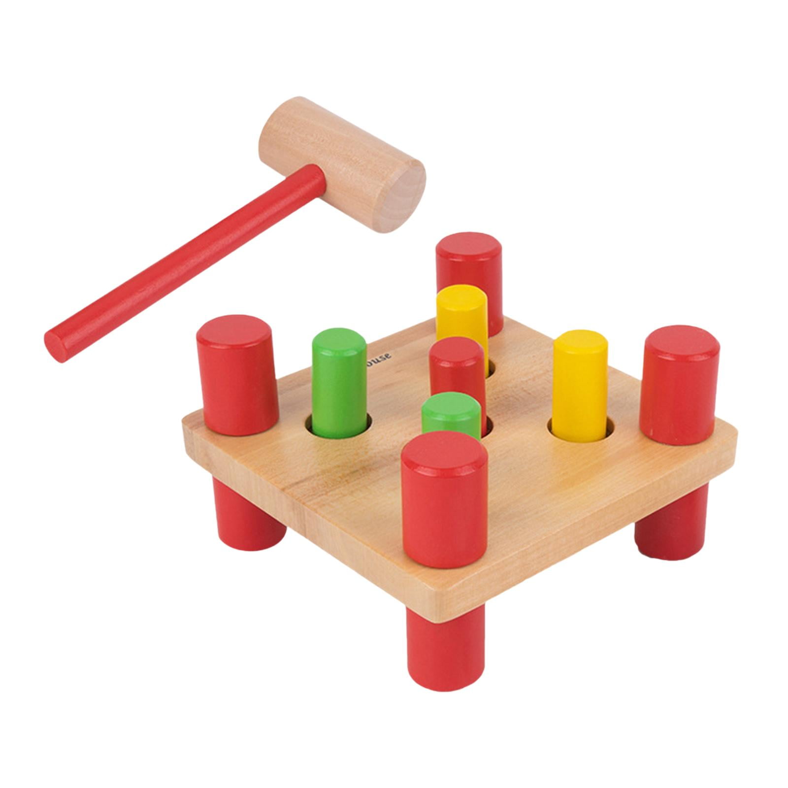 Bothyi - Juguete De Martillo De Madera Con Mazo Montessori, Juguete De Pila De Madera Para Niñas Y Bebés