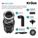 thumbnail image 3 of Triturador de basura Kraus KWD110-50MBL 1/2 HP ultra silencioso, 3 of 9