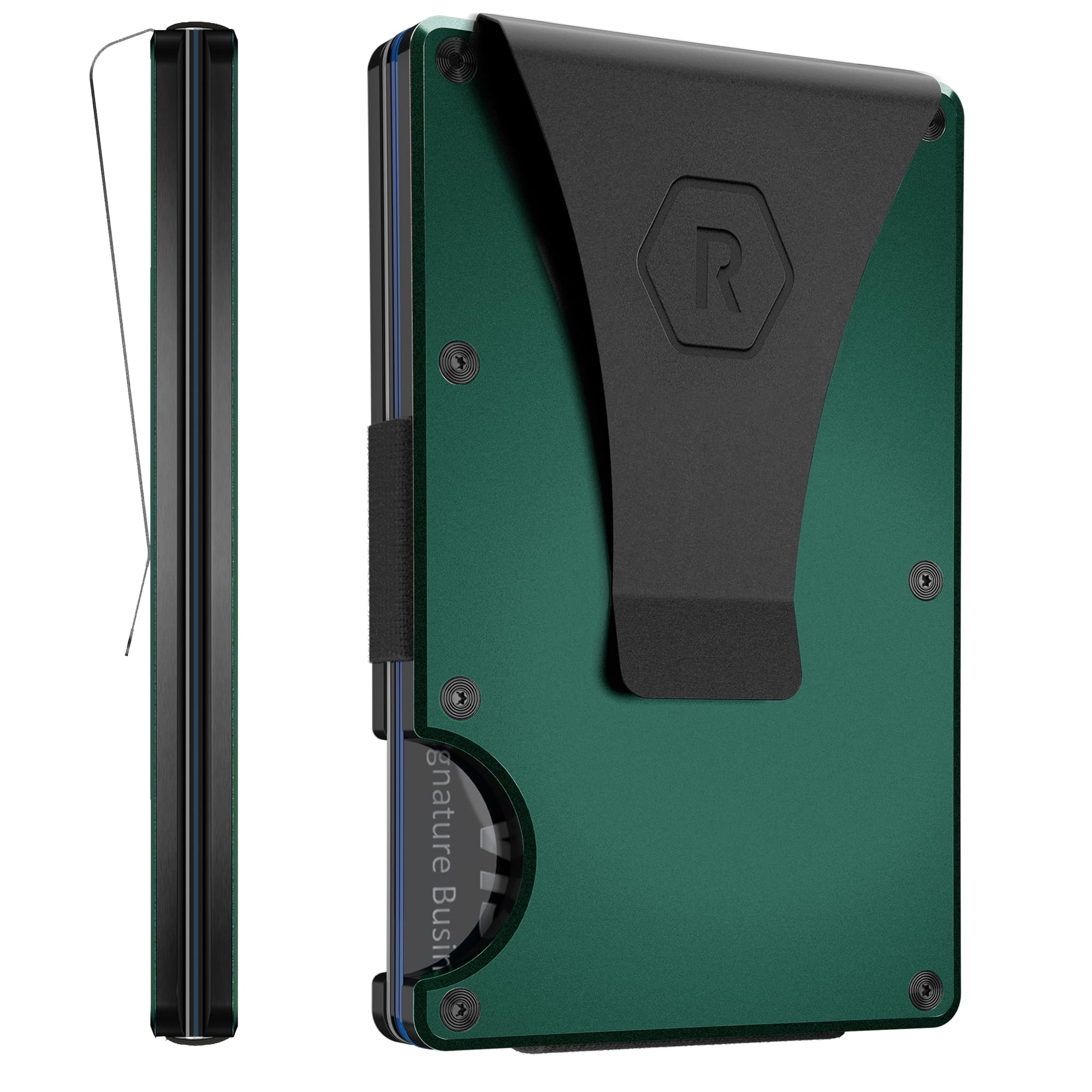 The Ridge - Cartera Ridge Para Hombre: Cartera Y Tarjetero Compactos, Delgados Y Minimalistas, Con Bolsillo Frontal Con Protección Rfid Para Hombre Con Clip Para Billetes Integrado (verde Bosque)
