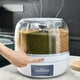 thumbnail image 2 of Effortlessly Organize Your Kitchen with Our 1PC Rotating Food Dispenser - 3.5 Kg Capacity Rice Barrel and Cereal Jar with Divided Sealed Cans, Made of Food-grade Rice Tank and Solid Material - Perfect, 2 of 4