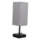 thumbnail image 1 of Lámpara De Noche Con Puerto USB Con Enchufe Con Base De Metal Negro Lámpara De Dormitorio Gris, 1 of 5