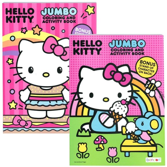 Libro de colorear y actividades Hello Kitty Jumbo - Pack de 2 (Bendon)