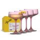 thumbnail image 1 of Juego de 4 copas coupe JoyJolt 240 ml rosa suave, 1 of 8