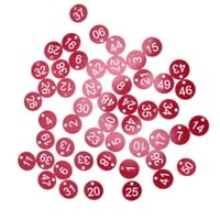 Magideal - Etiquetas Colgantes Portátiles De 100 Números 1 - 100 Etiquetas De Identificación De Equipaje Etiqueta De Llave De Número De Dormitorio De Supermercad - Palabra Palabra Rosa Roja + Blanca