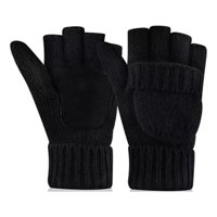 Ekolmac Center - 12 Par Guantes Térmicos De Invierno Sin Dedos Convertibles Para Adultos Y Jovenes