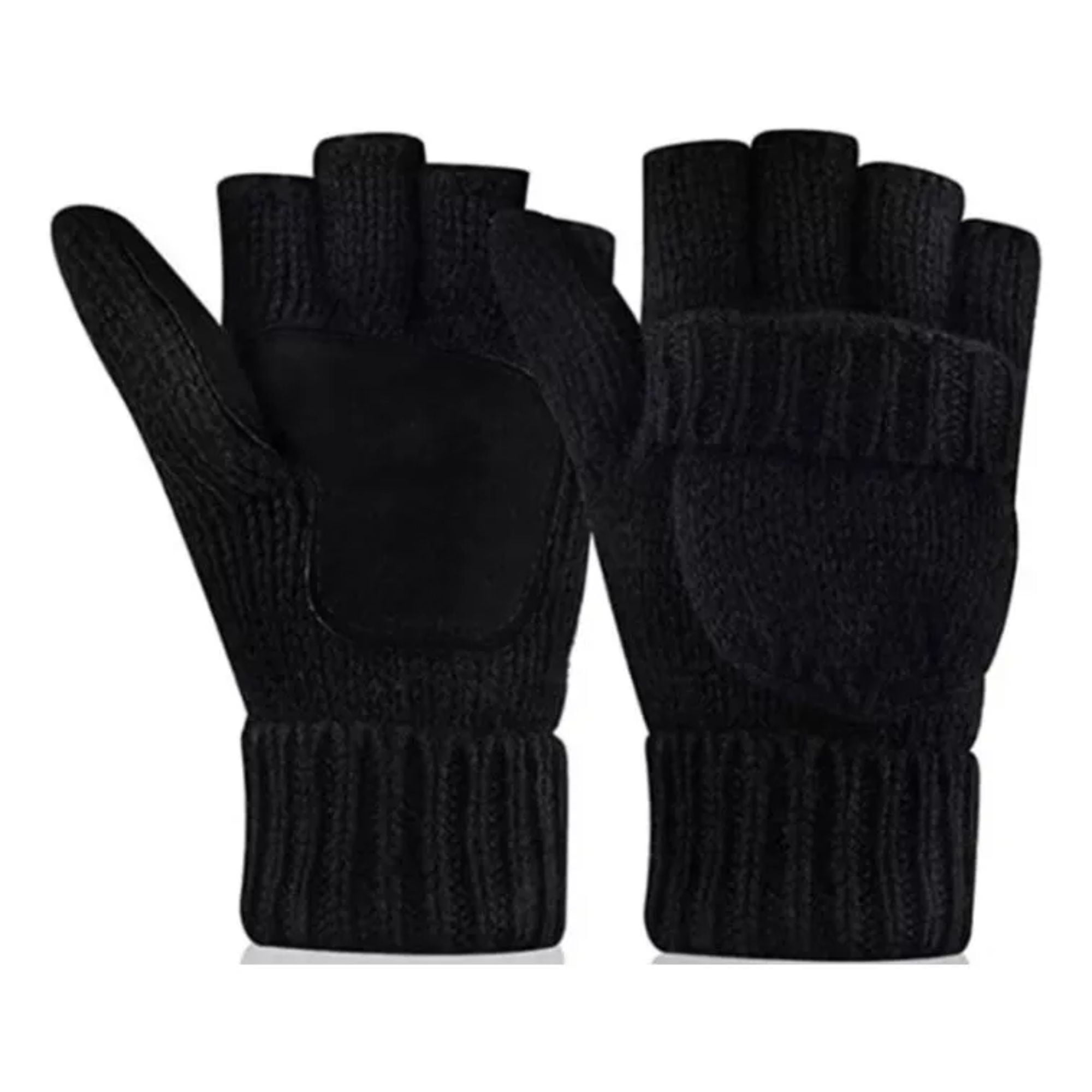 Ekolmac Center - 12 Par Guantes Térmicos De Invierno Sin Dedos Convertibles Para Adultos Y Jovenes