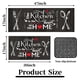 thumbnail image 4 of Juego de alfombras de cocina JWXCBIM Farmhouse, negro y blanco, 2 piezas absorbentes, 4 of 7
