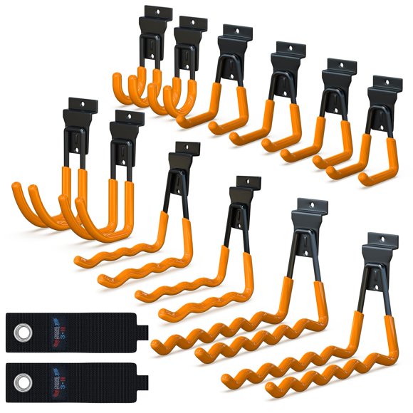 Slatwall Accessories Laofeei, 14 unidades, con punto extra redondo, color naranja