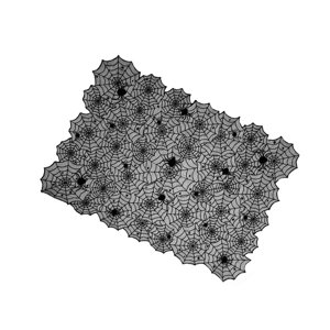 Bothyi - Mantel De Halloween Con Encaje Para Cocina, Película De Miedo, Noche, Dormitorio, Estrellas, 137 X 183 Cm