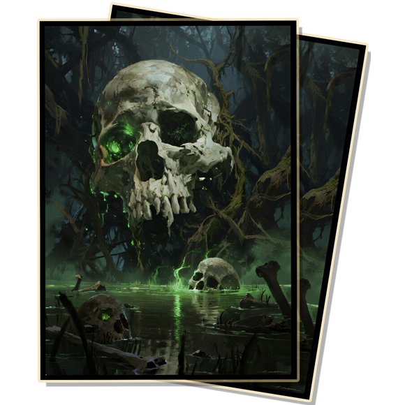 Fundas para cartas FARICHE 100 uds impermeables con arte de calavera