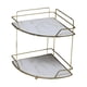 thumbnail image 3 of Cesta De Ducha De Esquina En Forma De Abanico Suave Sin Perforaciones Para Baño Cocina Hotel 2 Capas, 3 of 5