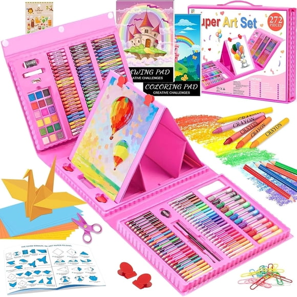 Set de Arte POPYOLA Artists Drawing de 272 Piezas con Caballete