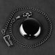 thumbnail image 5 of Reloj de bolsillo Alwesam negro de acero liso y cuarzo con cadena de 37 cm, 5 of 7