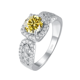 thumbnail image 2 of Anillos de Compromiso de Moissanita para Mujer 1 Uds Color D VVS1 Anillos de Diamante Amarillo/azul/rosa, Joyería de Moissanita para Mujer de Plata Esterlina 925 para Aniversario de Boda con, 2 of 9