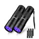 thumbnail image 1 of Linterna UV Morpilot de luz negra 12 LED 395 nm, mini, 2 piezas, 1 of 7