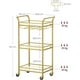 thumbnail image 3 of Carro Auxiliar Organizador Bar Cocina 3 Niveles Dorado Reika, 3 of 7