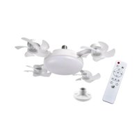 Ioensy - Ventilador De Techo Con Luz Y Control Remoto Para Entrada, Sala De Estar, Baño, 4 Cabezales, 55 Cm