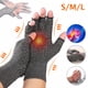 thumbnail image 1 of Guantes de compresión para artritis para mujeres y hombres, antideslizantes, con dedos abiertos, sin dedos, para terapia médica y para el túnel carpiano, para aliviar el dolor articular por artritis y, 1 of 7