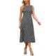 thumbnail image 4 of Vestido de Mujer INSPIRE CHIC Lunares Sin Mangas Línea A Negro S, 4 of 6