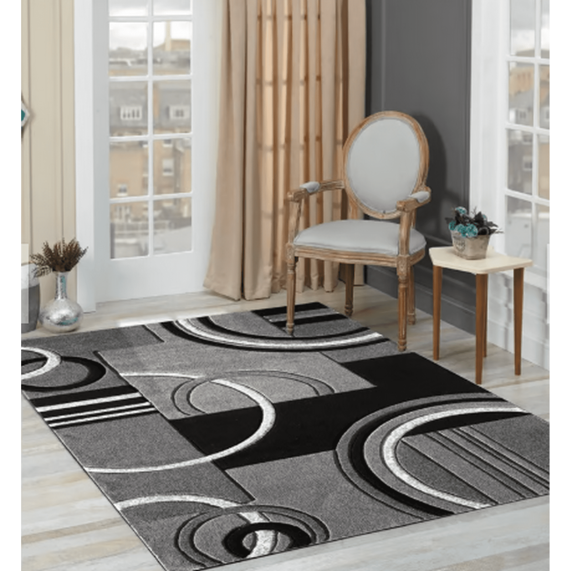 Tecnocasa - Alfombra Lisa Con Diseño En 3d 200x240cm