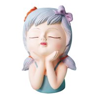 Magideal - Lindo Maceta Bonsai Olla Florero Estatua De Dibujos Animados Decoraciones Mesa Maceta Maceta Para Estantería Café Chimenea Cocina Regalo De Cumpleaños Estilo F