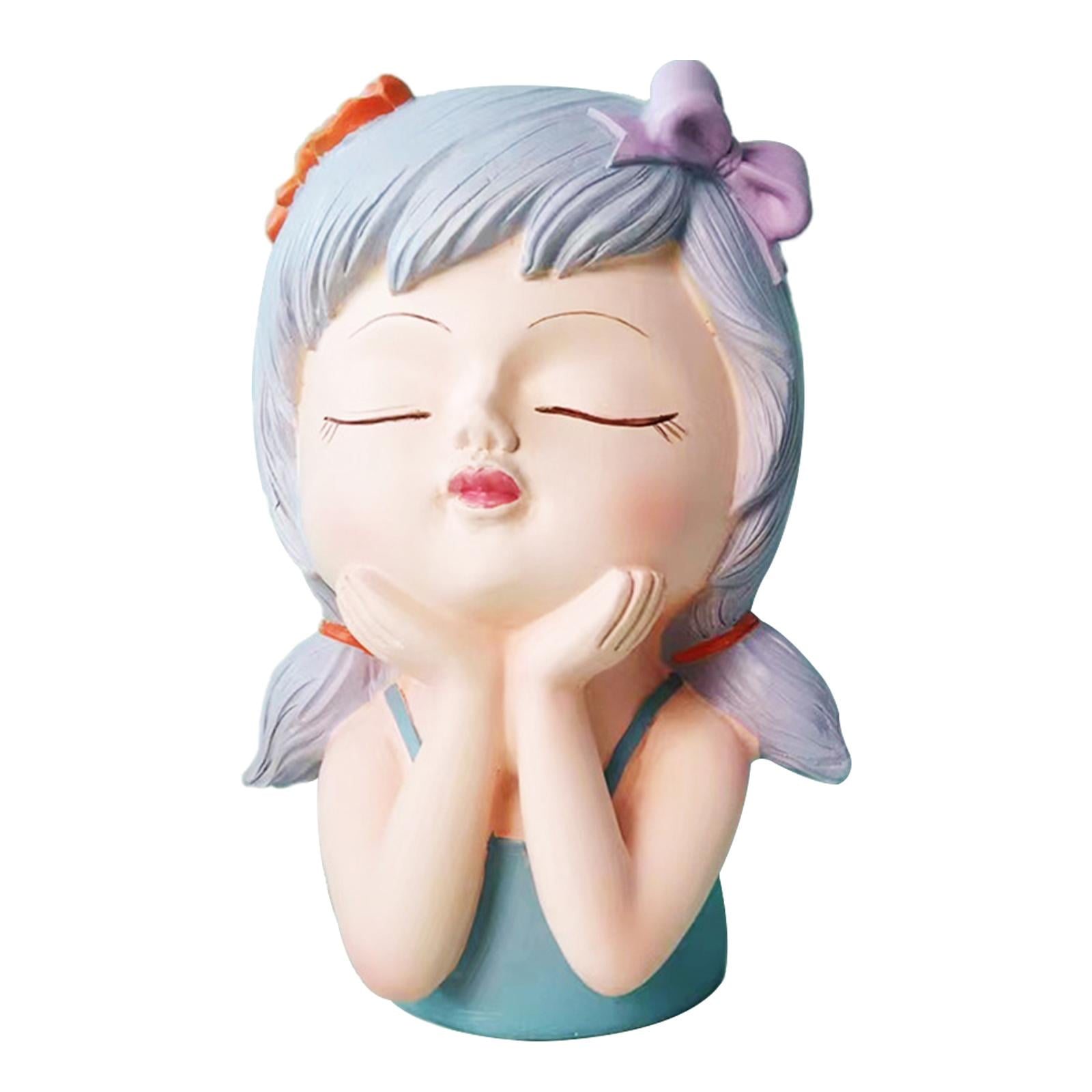 Magideal - Lindo Maceta Bonsai Olla Florero Estatua De Dibujos Animados Decoraciones Mesa Maceta Maceta Para Estantería Café Chimenea Cocina Regalo De Cumpleaños Estilo F