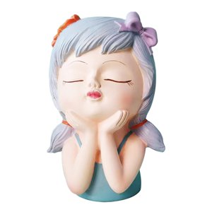 Magideal - Lindo Maceta Bonsai Olla Florero Estatua De Dibujos Animados Decoraciones Mesa Maceta Maceta Para Estantería Café Chimenea Cocina Regalo De Cumpleaños Estilo F