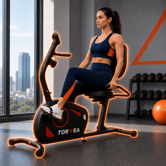 Bicicleta Estática Reclinada Con Respaldo Ejercicio Cardio