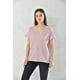 thumbnail image 2 of Polera Mujer Rojo Rayado Manga Corta Cuello V Talla L, 2 of 3