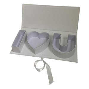 Bothyi - Letras Rellenables Dulces Boda Telón De Fondo Mamá Caja De Regalo De Flores Vacía Día De La Madre Blanco