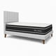thumbnail image 3 of Cama Plaza y Media Turin Gris Claro Respaldo + Base + Colchon Mery Desing Excellence Plus, 3 of 7
