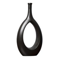 Magideal - Jarrón De Cerámica De Estilo Nórdico, Diseño Hueco, Luz Decorativa, Colección De Lujo, Maceta Minimalista Para Salón De Hotel, Escritorio, Regalo Para Negro