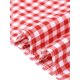 thumbnail image 5 of INSPIRE CHIC Top de Gingham para Mujer con Mangas Cortas de Trabajo Camisas de Cuadros Vintage con Botones L Rojo, 5 of 6