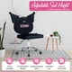 thumbnail image 5 of Vanity Chair Impressions Vanity Kuromi, giratoria sin brazos, negra, 5 of 9