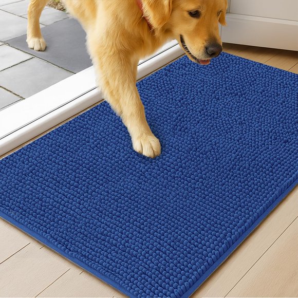 Alfombra para Entrada de Perro MUDGUARD MAT 48 × 76 cm Azul Marino