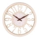 thumbnail image 5 of Reloj De Pared De Estilo Europeo De 12 "con Textura De Madera Hueca Redonda Para El Hogar Cafe Bar Beige, 5 of 5