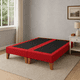 thumbnail image 1 of Base De Cama 2 Plazas Rojo Italiano En Lino, 1 of 2