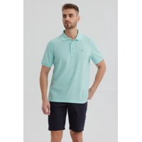 Fashionspark - Polera Hombre Pique Básica Lisa Verde Claro - Lll