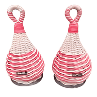 Rmx - Par De Maracas Ecológicas Forradas En Mimbre 18 Cm - Pb-H4E2