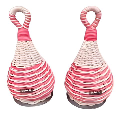 Rmx - Par De Maracas Ecológicas Forradas En Mimbre 18 Cm - Pb-H4E2