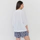 thumbnail image 2 of Blusa Mujer Cuello V Manga Globo Blanco Corona, 2 of 5
