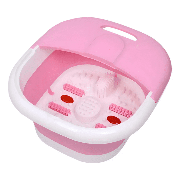 Spa Masajeador De Pies Bañera Plegable Electrica Hidromasaje Rosa