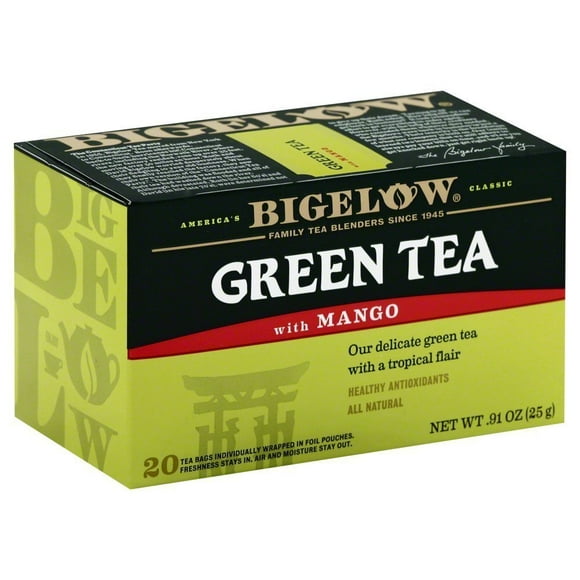 Tea Bigelow Té Verde Con Mango 20 Bolsas Caja De 6