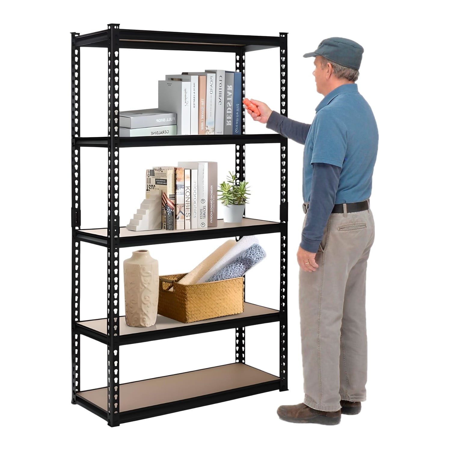 Prochef - Estante Acero Ranurado 90x40x180 Cm 5 Band. 875 Kg