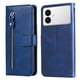 thumbnail image 1 of Funda tipo cartera para Samsung Galaxy S26 Edge con bolsillo con cremallera y ranuras para tarjetas – Función de soporte Azul, 1 of 5