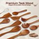 thumbnail image 2 of Juego de utensilios de cocina de madera de teca Woodland USA, 12 piezas con soporte, 2 of 8