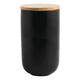 thumbnail image 1 of Contenedor cerámica hermético tapa madera talla L, negro, 1 of 3