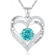 thumbnail image 1 of Collar colgante de amor de amor con piedra de nacimiento Zirconia, regalo de joyería de las mujeres para la Navidad, cumpleaños, aniversario, 1 of 5