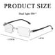 thumbnail image 3 of Gafas de presbicia con zoom inteligente y antiluz azul, sin marco y con doble luz para calle, 3 of 5